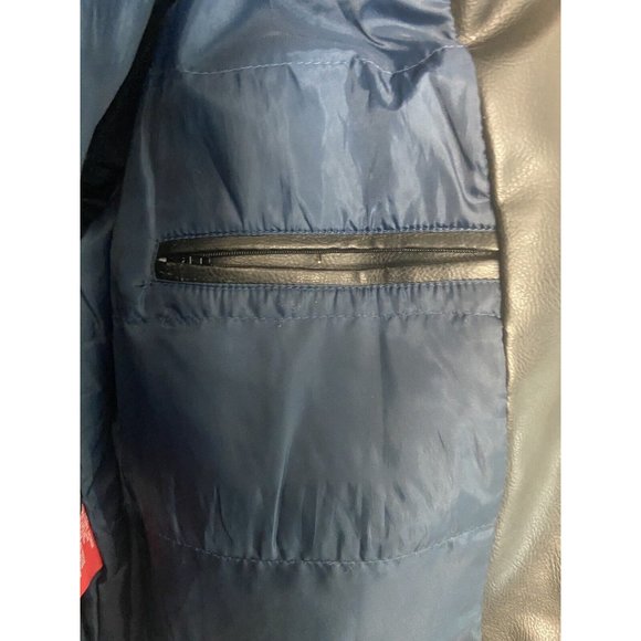 NFL Nashville Tennessee Titans Jacket Size Large Faux Leather Zip Front - Picture 13 of 16